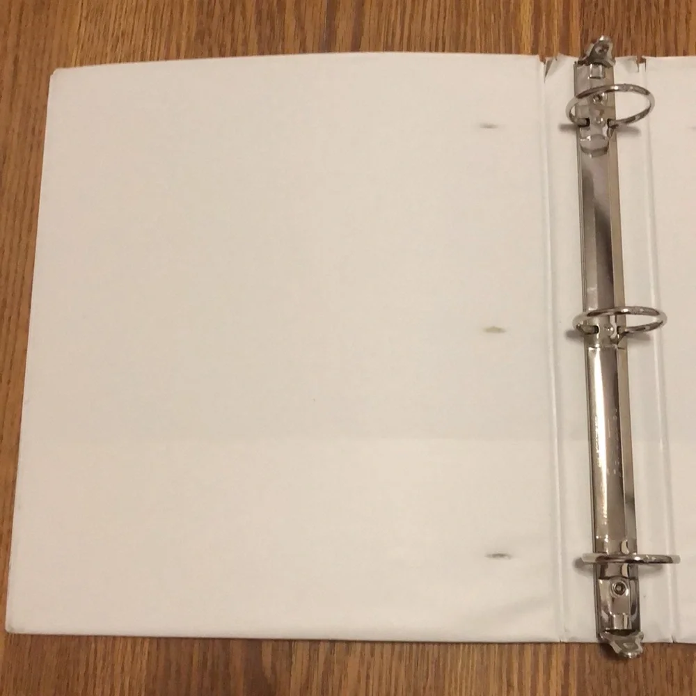 Lot of 3 white 3 ring binders